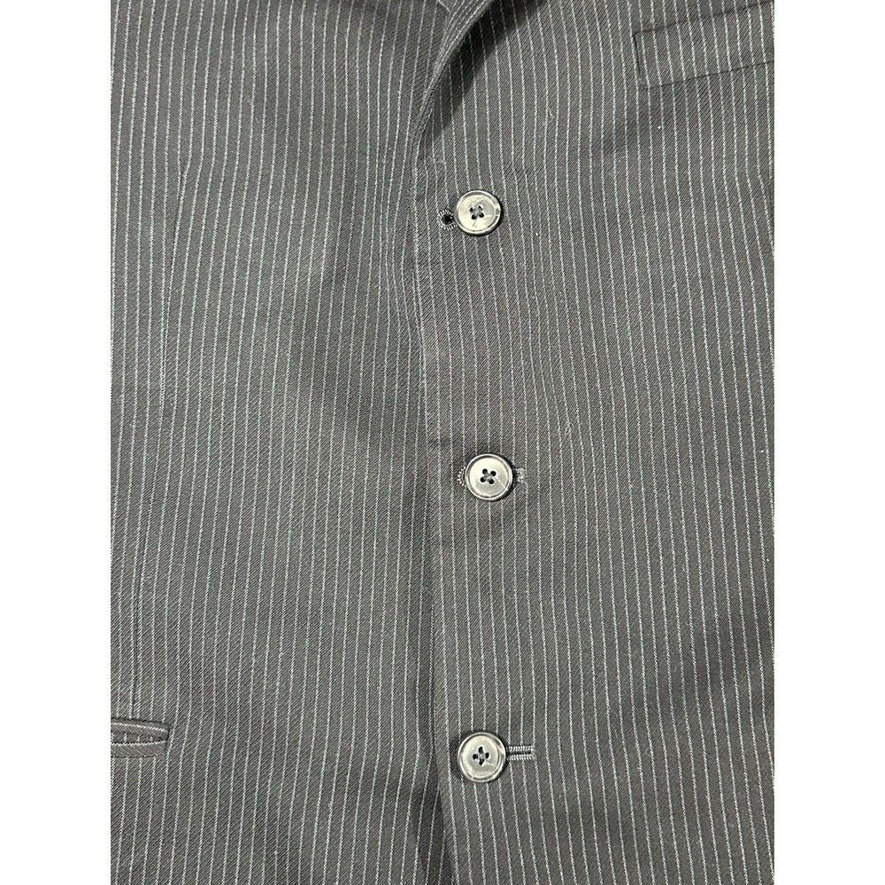 Roberto Villini Couture Vintage Blue Wool Pinstripe 3 Button Blazer And Pant 43R - Picture 3 of 16